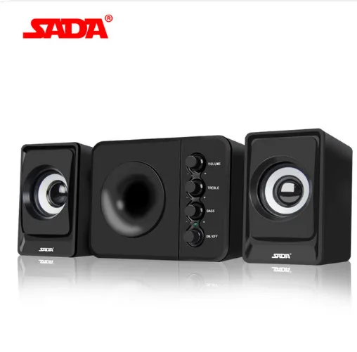 

SADA D-205 Wired Mini Portable Combination speaker Laptop computer mobile Column computer speaker USB 2.1 Bass cannon PC Speaker