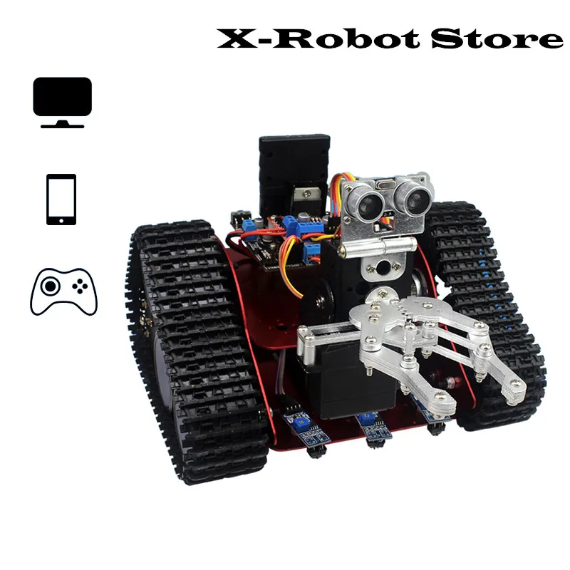 Открытый источник Интеллектуальный DIY grab 500 г гусеничный робот танк/PS2 ручка