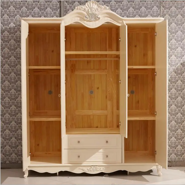 Четыре двери шкаф современный европейский весь шкаф французская мебель для спальни шкаф pfy10172