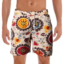 Летние повседневные шорты для мужчин пляжные брюки Мужской Камуфляж модные с цветочным принтом Прямые пляжные s коротки