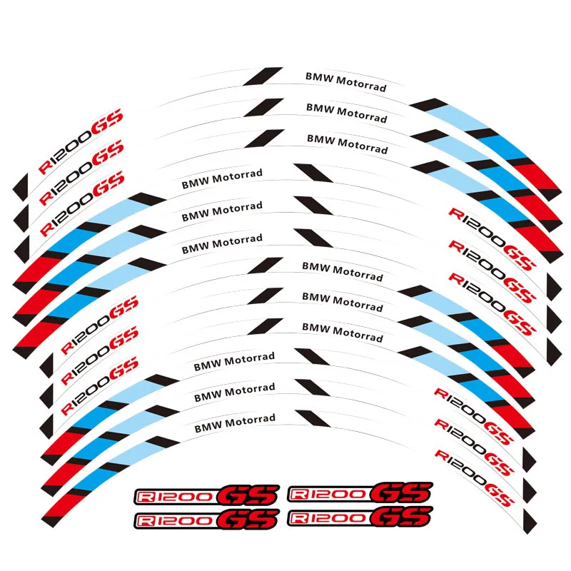 Мотоцикл Передние и задние колеса внешний обод водонепроницаемый стикер светоотражающие полосы колеса наклейки для BMW R1200GS r1200 gs