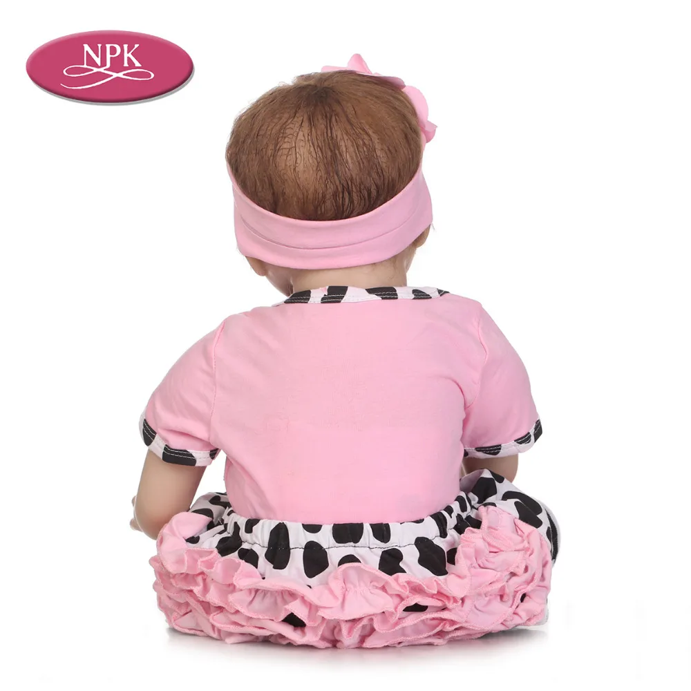 NPK 55CM Reborn Baby DOll Silicone New Born Baby Doll Bebe Reborn Menina 2018 Fashion Children Gift For Kids Princess Bonecas (5)