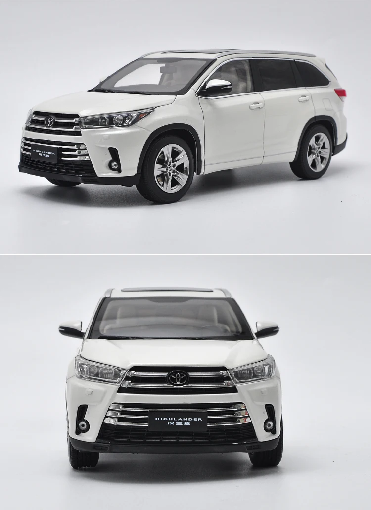 1/18 все новые TOYOTA Highlander литая модель автомобиля SUV игрушки для детей рождественские подарки коллекция с новой коробкой