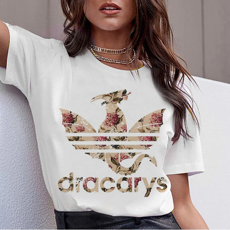 Новая футболка Arya Stark Dracarys, женская футболка Daenery Mother Drogon Fire с принтом, Harajuku, летняя футболка 90 s, Графический Топ, футболка для женщин