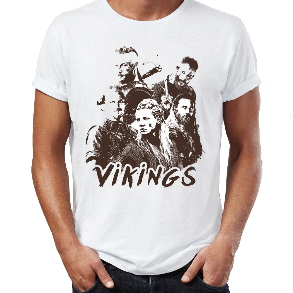 Мужская футболка Рагнар из викингов Lothbrok Warrior King Badass Awesome Tee|Футболки| |