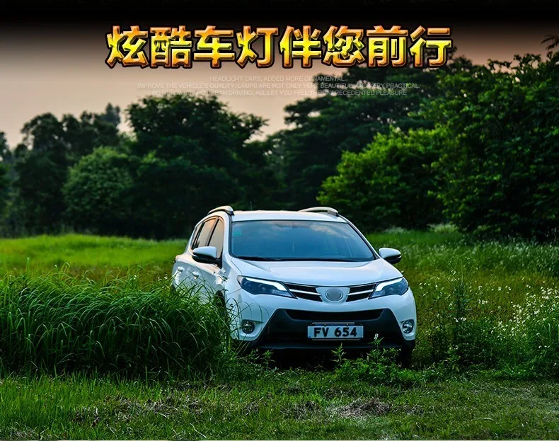 Doxa автомобильный Стайлинг для 2013- RAV4 светодиодный фары RAV 4 фары светодиодный DRL Bi Xenon объектив Высокий Низкий луч парковка противотуманная фара