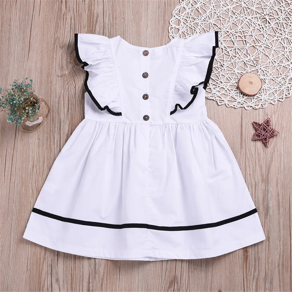 

Dresses Children's Clothing Trendy Baby Girls Dresses Toddler Kids Ruffle Dress Party Princess Costume Cotton Blend 2019 clothes