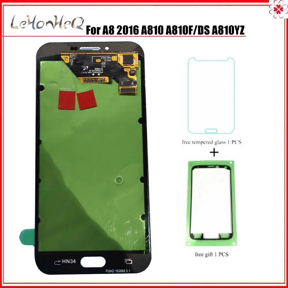 

TEST LCD For Samsung Galaxy A8 2016 A810 A810F/DS A810YZ LCD Display Touch Screen Digitizer Assembly A810 Original Parts