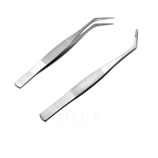 Stainless Steel Tweezers Grip Small Things For Makeup Eyebow Cut First Aid Kits Supplies Hand Craft Phone Repairing 4