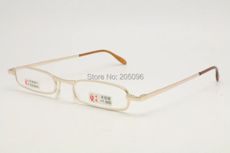926 сплав fullrim пружинная петля простые линзы долгие люди очки для чтения с плоским алюминиевым держателем для пресбиопии