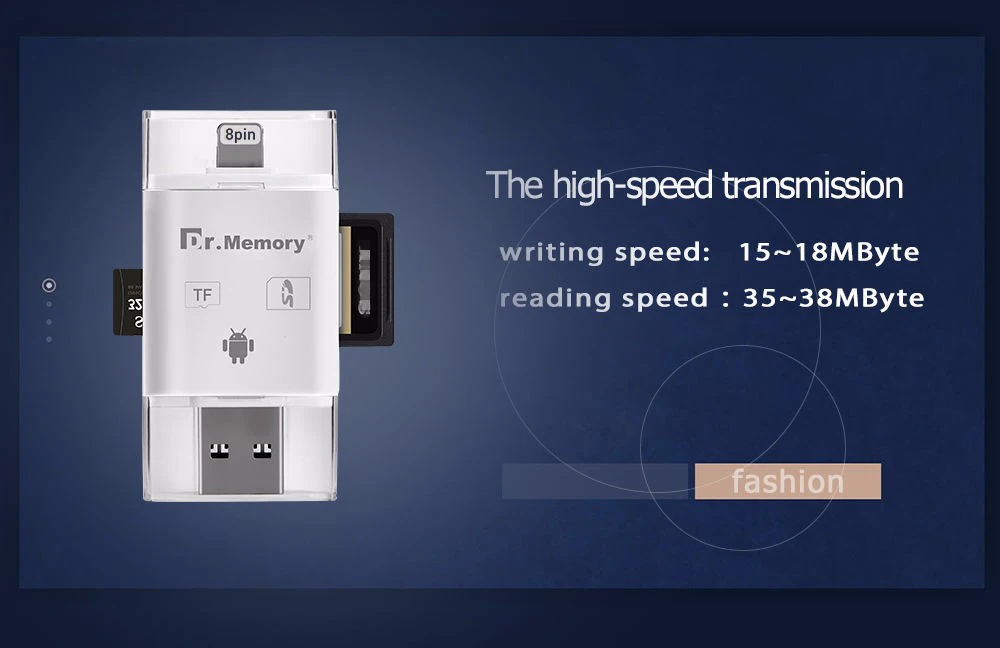 Dr. Memory 3 в 1 Micro SD кард-ридер Lightning TF карта памяти USB 2,0 кард-ридер для iphone 6s 7 plus Металл для Android OTG