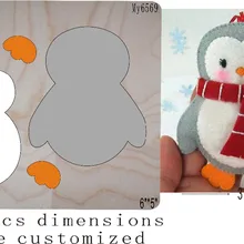 Christmas penguins die cut accessories wooden die Regola Acciaio Die Misura, MY