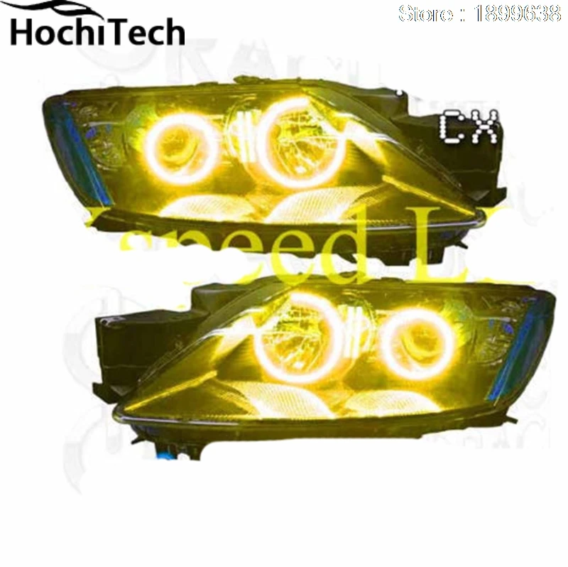 Для Mazda cx 7 2006 2012 RGB светодиодные кольца для Фар halo angel eyes с пультом дистанционного