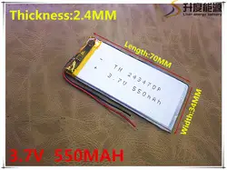 3,7 V 550 mAh 243470 литий-полимерный литий-po Li ion Перезаряжаемые Батарея ячейки для Mp3 MP4 MP5 gps Оборудование для psp Мобильный bluetooth