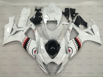 

GSX-R600 2006 - 2007 K6 Fairings GSXR 750 2007 Abs Fairing GSXR 750 07 White Shark Bodywork