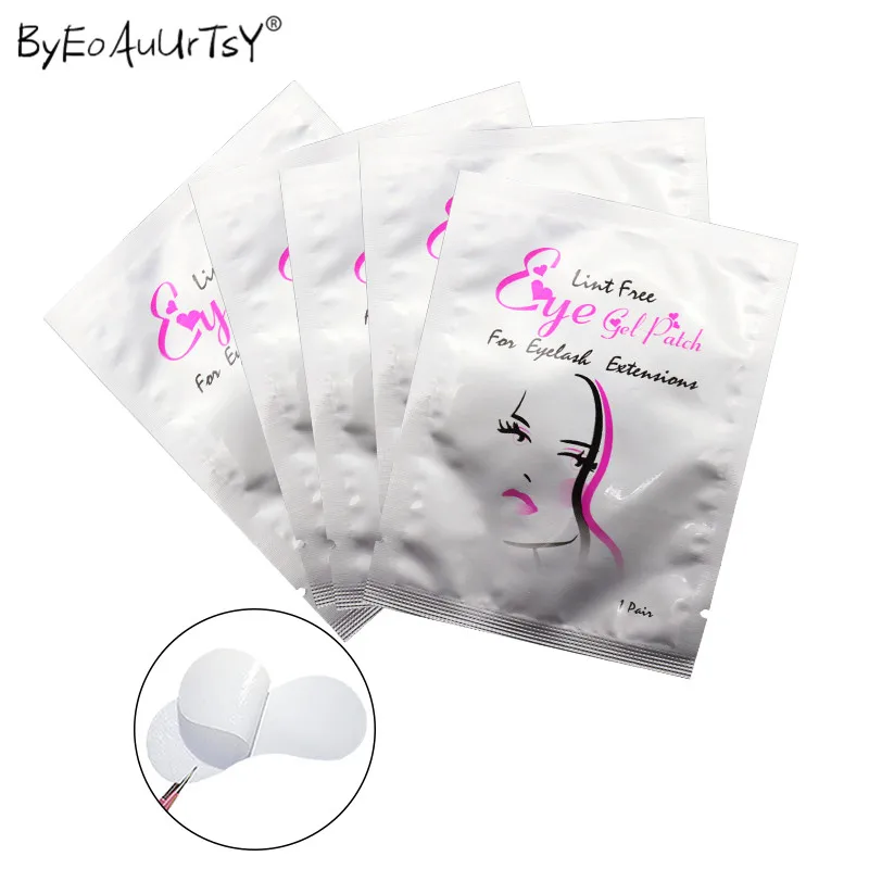 20 Pairslot Eyelashes Paper Patches Eye Pads Women Makeup Tools Eyelash Extension Lint Free                                     (5)