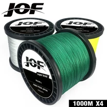 JOF PE Braided Fishing Line Multifilament Fishing Cord Strong 4 Strands 1000M NEW