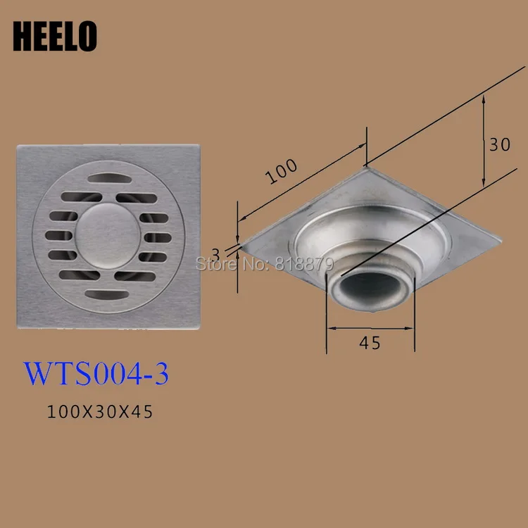 Bathroom 4" 201 stainless steel water sealing water trap anti odor