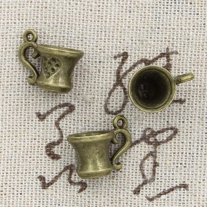 

6pcs Charms teacup 10x15mm Antique Making pendant fit,Vintage Tibetan Bronze Silver,DIY Handmade Jewelry