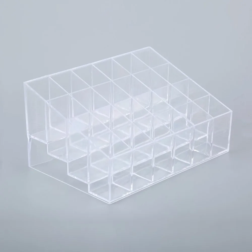 

1pcs 24 Trapezoid Clear Makeup Cosmetic Organizer Storage Lipstick Holder Case Stand Drop Shipping Wholesale New