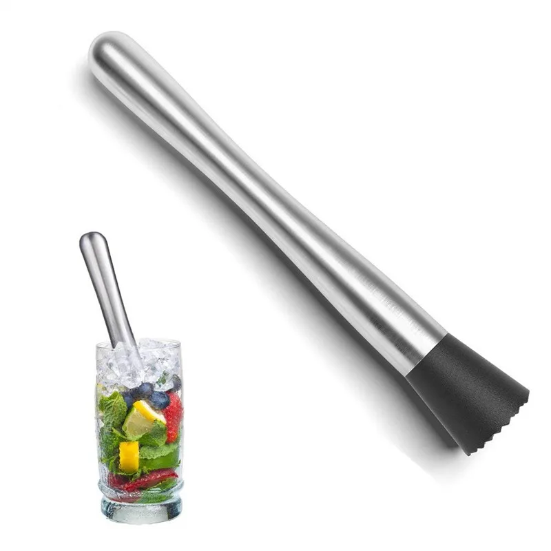 Stainless Steel Bar Mixer Cocktail Mojito Muddler Barware Bar Tools DIY