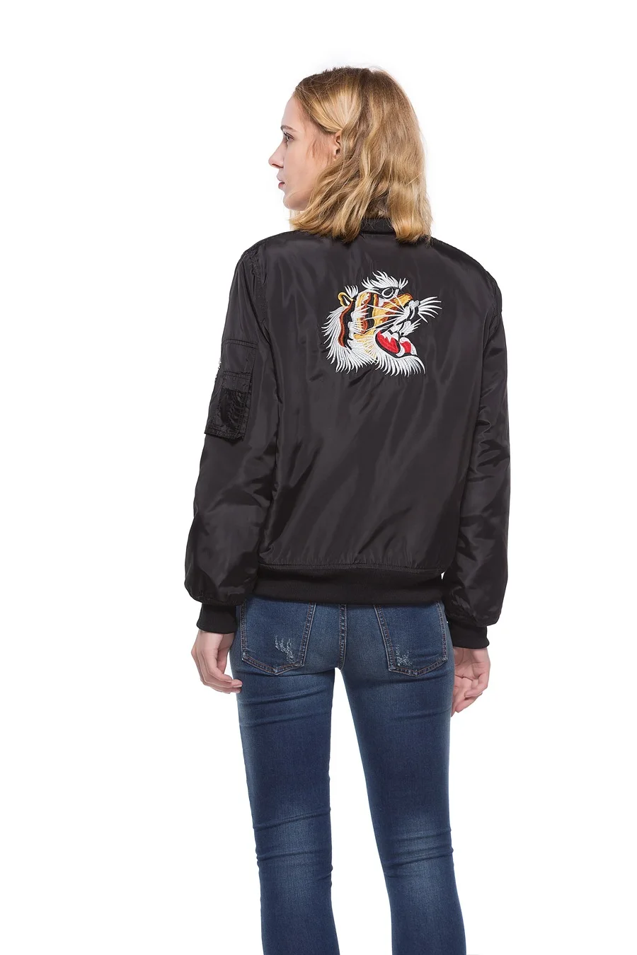 2019 Winter Women's Jacket Street Embroidered Jacket Women Embroidered Quilted Baseball Jacket Women's Down Jacket