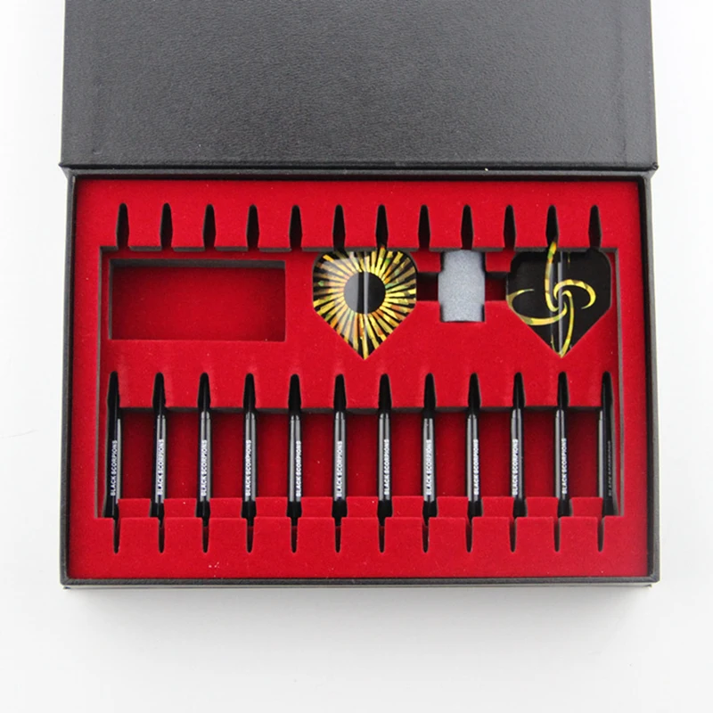 Высококачественный 12 шт. чехол для дротиков в черном цвете 14*20*3,5 см инструмент Дартс коробка подходит для Дротика s стальной наконечник Дротика s электронный