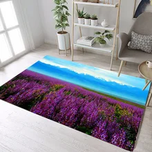 Лавандовые полевые ковры и цветы ковры для детей для дома гостиная большая Подушка спальня Туалет кухня пол двери коврики для ванной