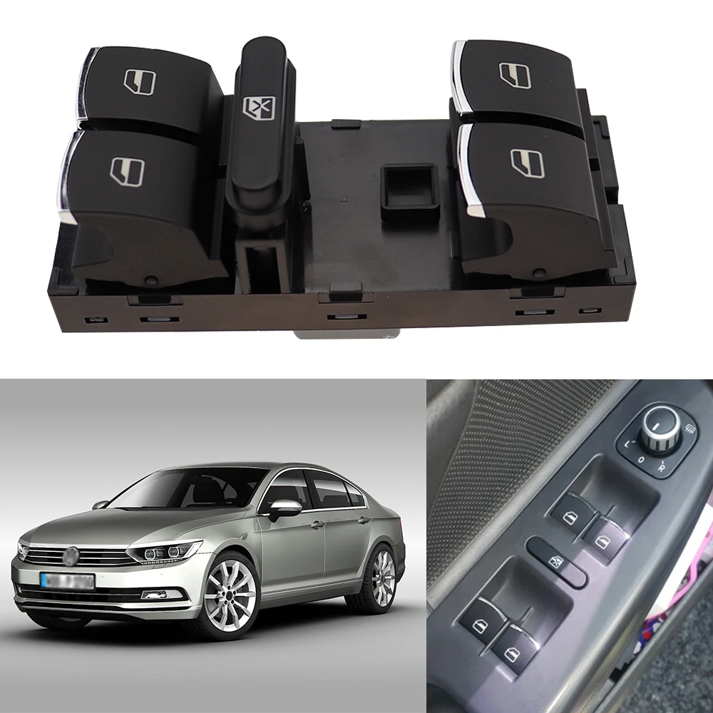 Fit FOR VW Passat B6 Sedan//Wagon 2005-2010 Front Left Master Window Switch Bezel