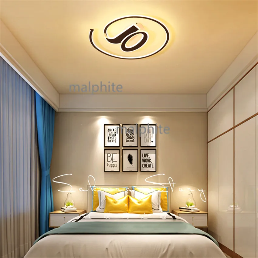 

Nordic LED Ceiling Lamp Living Room Simple Home Decor Ceiling Lights Bedroom Romantic Lighting Light Fixture Clear Kitchen Light
