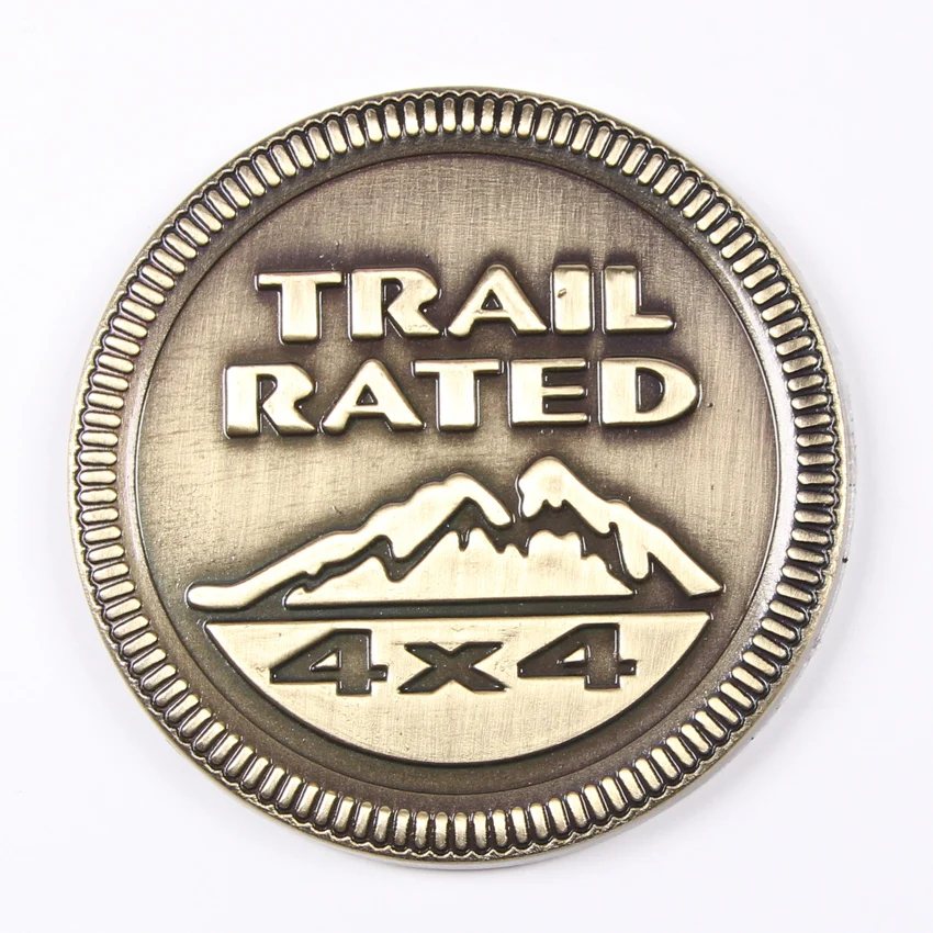 Metal Auto Car  3D TRAIL  RATED 4X4 Logo Fender Emblem Badge 