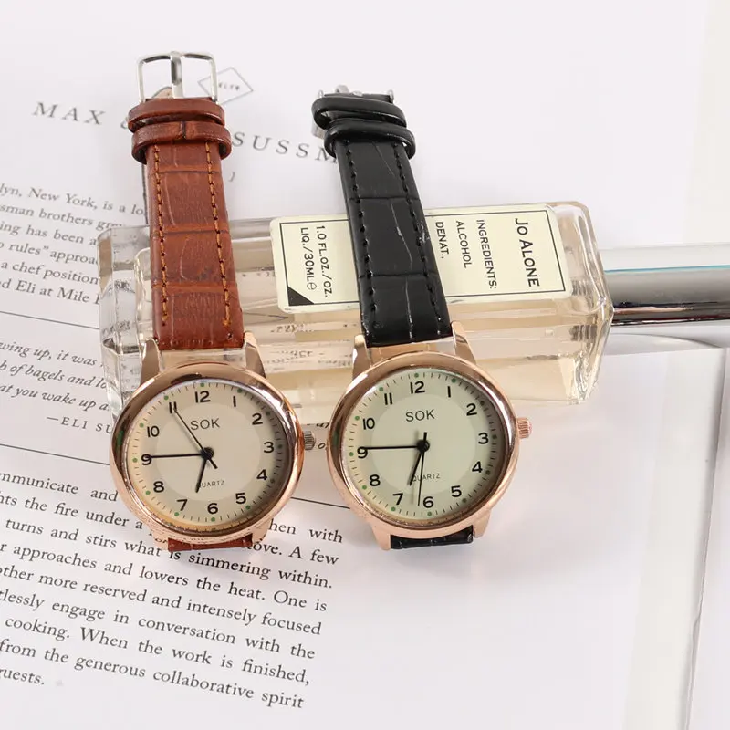 

Uzzang Harajuku Watch Student Simple Small Dial Retro Genuine Leather Waterproof Female Watchmaker Watches