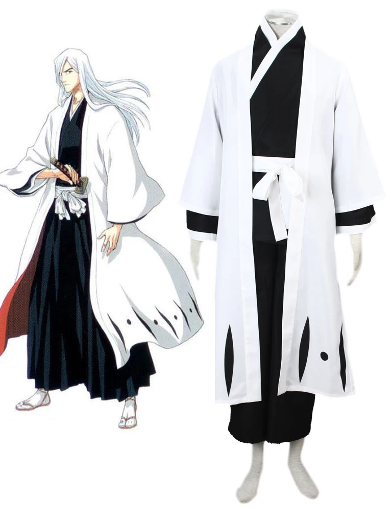 

Bleach Gotei Thirteen Jushiro Ukitake Captain of the 13th Division Soul Reaper Kimono Anime Cosplay Costumes