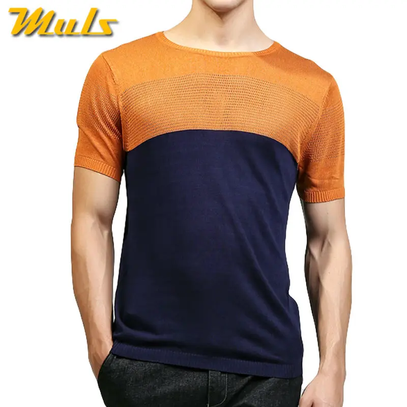 2017 Short T shirt male O neck knitted Men Tshirts Cool breathable