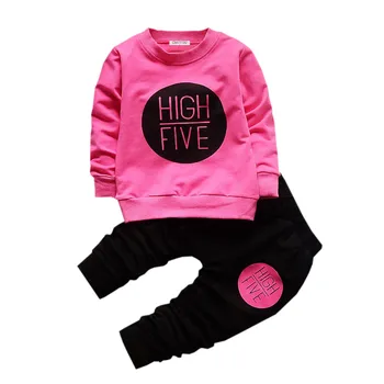 

Children's Clothing Sets Summer Baby Girls Short-Sleeve T-shirt Tops + pants Kids Clothes 2 Pcs Set 2017 New