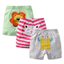 Летние шорты для малышей; детские брюки унисекс с героями мультфильмов; трикотажные хлопковые брюки для мальчиков и девочек; трусики для новорожденных
