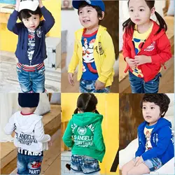 2014 осенние и зимние ярких цветов Одежда для мальчиков Одежда для девочек детская с капюшоном верхней одежды wt-0189