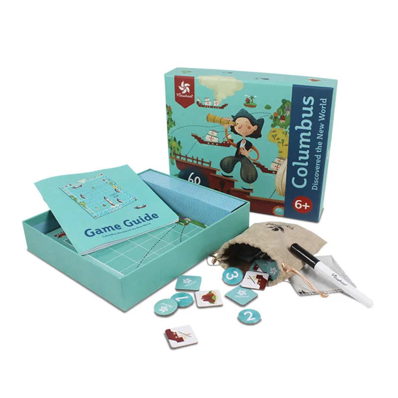 

Children's Puzzle Board Game Desktop Discover New World Family Parent-child Interaction Toys