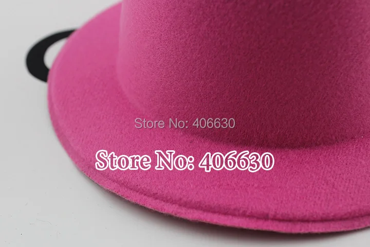 13cm Diameter 5" Plain Mini Top Hat DIY Small Top Felt Hat With Clips 50pcs/lot MFF1300F