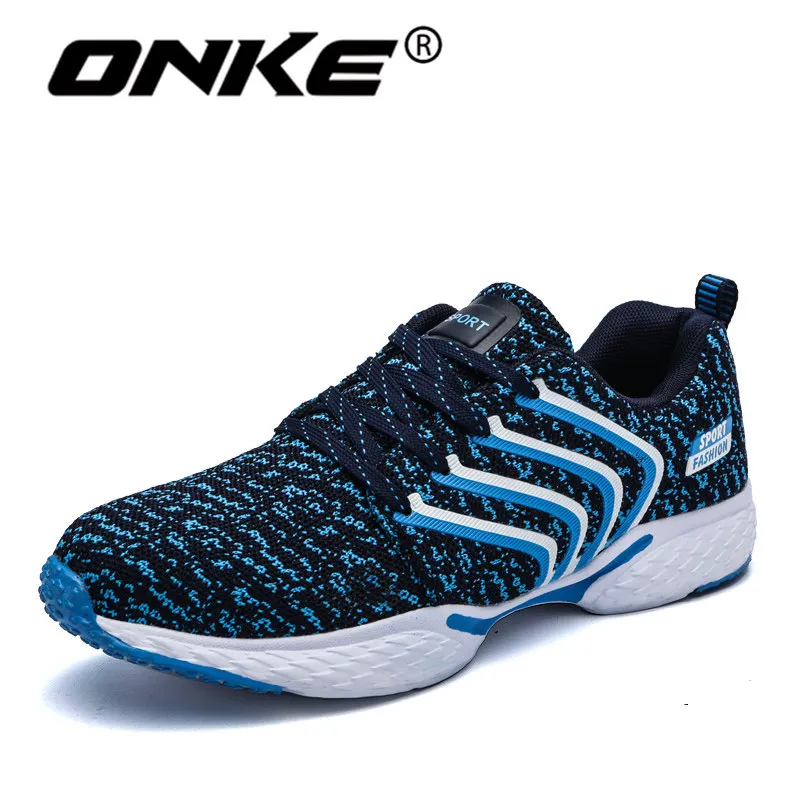 

2018 Running Shoes for Men Lightweight Sneakers Men Outdoor Sport Man Shoes Breathable Mesh Fly Weave Athletic Road Jogging