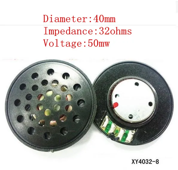 40mm speaker unit 32ohms for Bluetooth Memory Card Headphone special speaker 2pcs