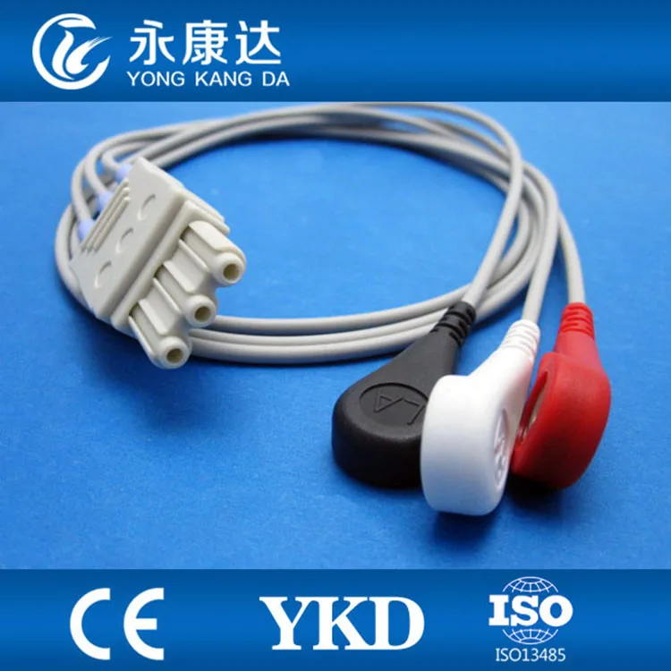 New type with 3leads ECG patient trunk cable snap/1m for monitor |