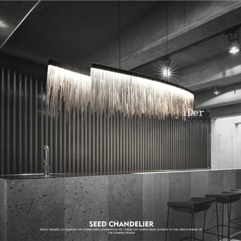 

Modern designer decorative Pendant Lights Nordic tassel restaurant luxury hotel engineering chain living room art lighting
