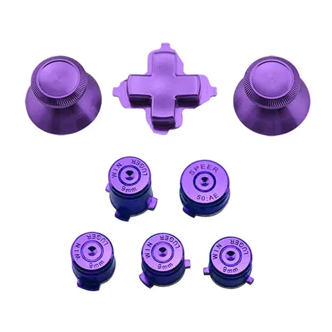 Metal Thumbstick Joystick Analog Cap Bullet ABXY Guide Button D-Pad Dpad Buttons for Xbox one Controller Replacement