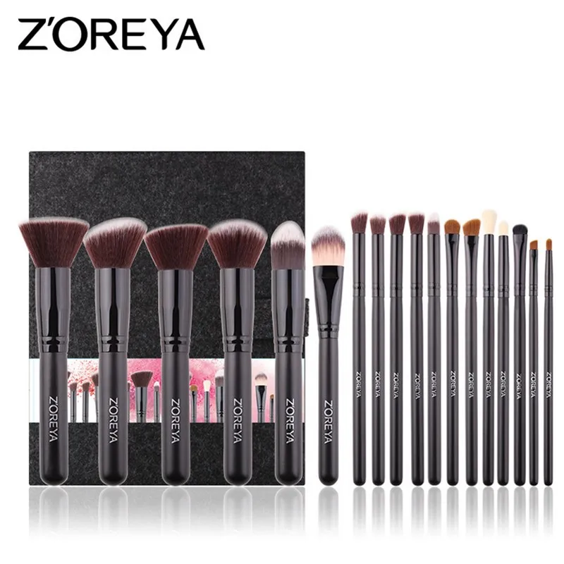 

Zoreya Makeup Brushes Set Professional 18pcs for Blending Blush Eyeshadow Contour Foundation Brush Kits