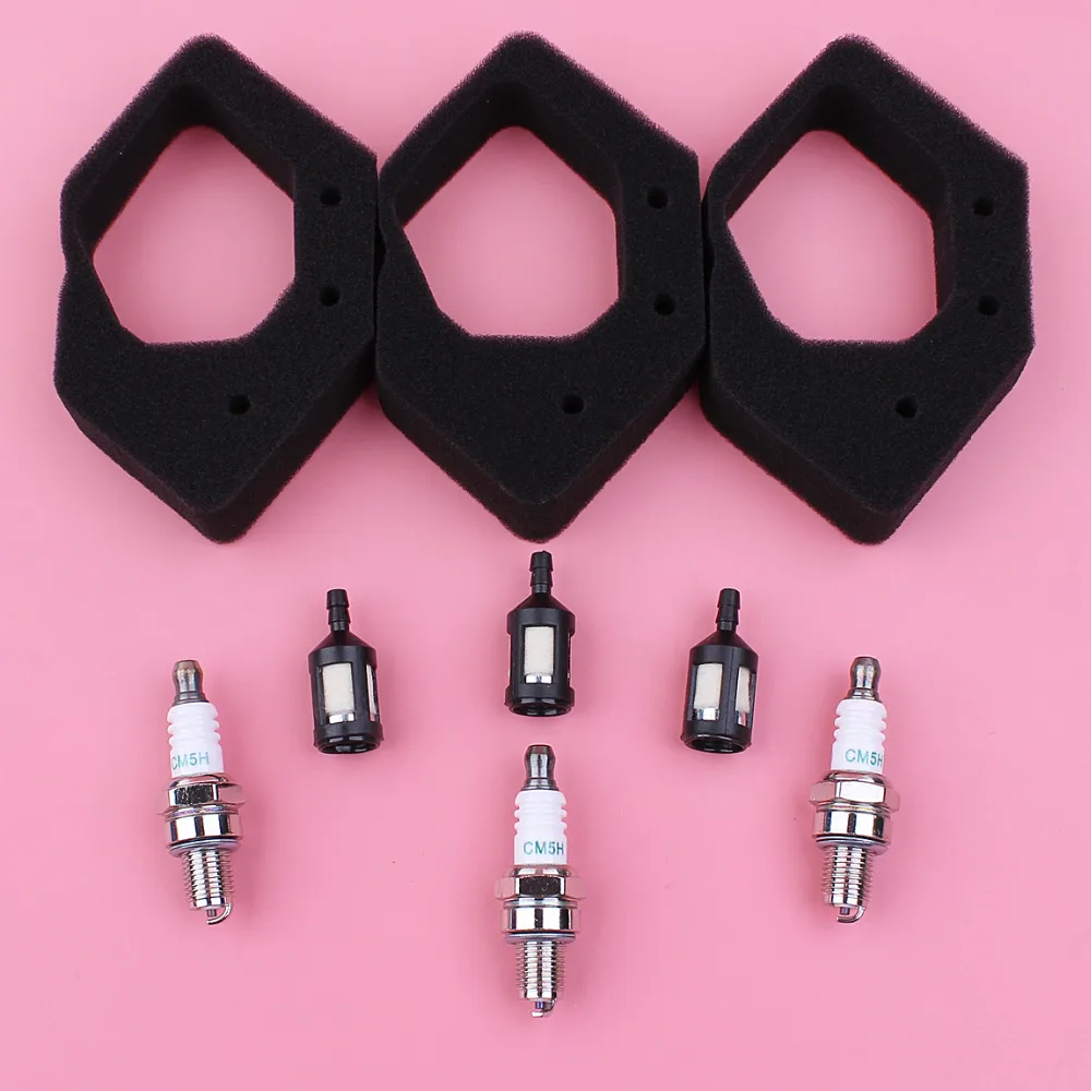 Air Fuel Filter Cleaner Foam Element Spark Plug Kit For Honda GX25