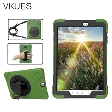 Вращающийся на 360 градусов чехол-подставка для samsung Galaxy Tab S2 9,7 T810 T815 T813 T819C противоударный чехол для планшета с ручкой