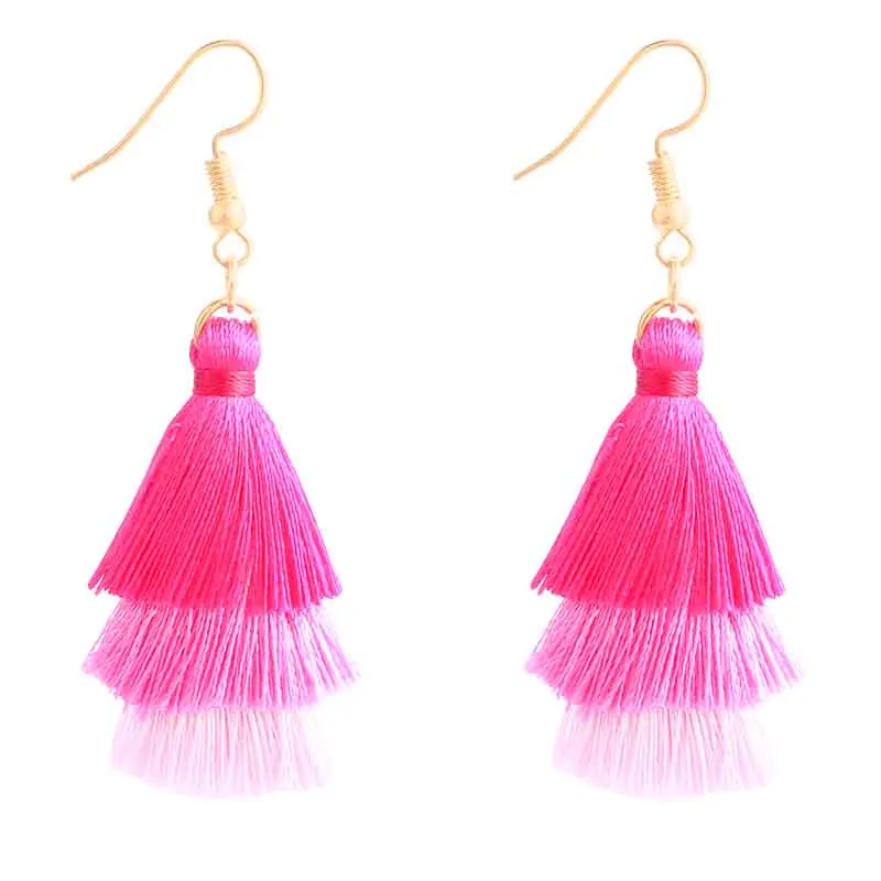 

Step By Step 5 color Punk design Wholesale Tassel Round Drop Earrings for Women 2018 Jewelry Brinco Elegante Pendientes Art Deco