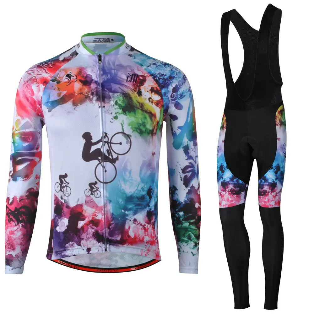 

ZM Winter Cycling Jersey Pant Set Long Sleeves Bike Clothes GEL Breathable Pad Mtb Bike Cycling Clothing Bicycle MTB Team set