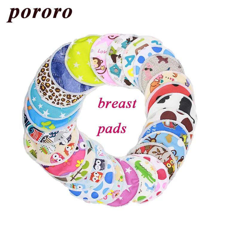 

[Pororo] 2PCS Organic Bamboo Breast Pad Nursing Pads For Mum, Waterproof Washable Feeding Pad Bamboo Reusable Breast Pads